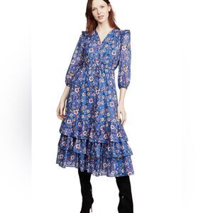 Warm Leila Midi Dress in Blue Size 0